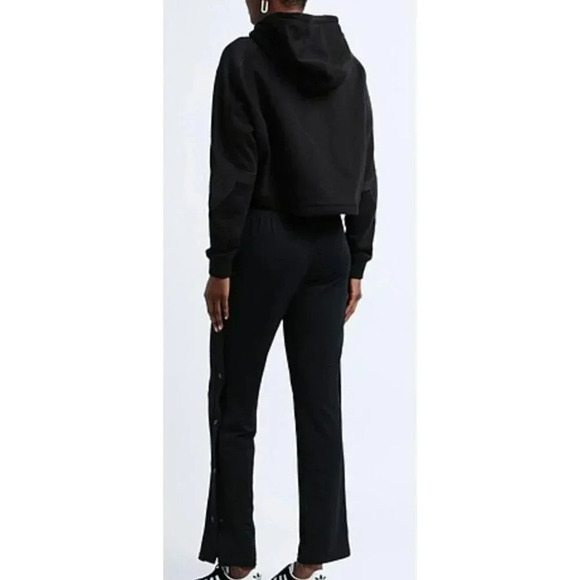 Puma X Koché Hoodie Cropped Sweatshirt Size XL Women's Black Casual Outerwear - Picture 3 of 15